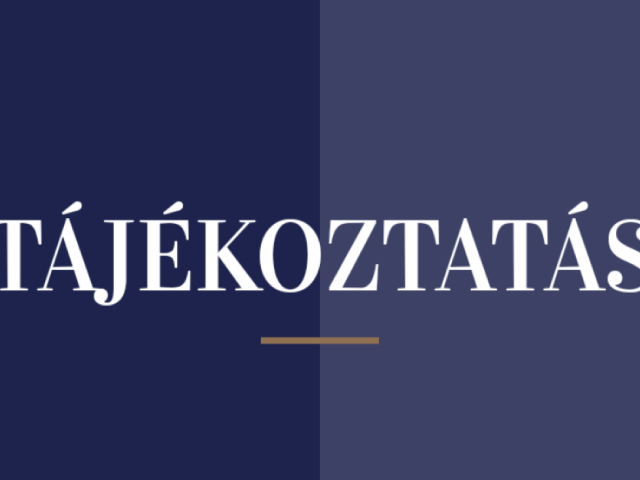 Tájékoztatás közigazgatási szünetről!